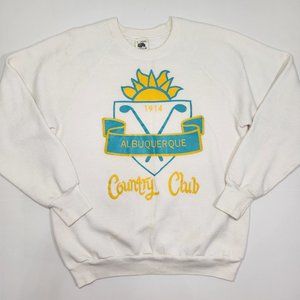 Vintage 90's Albuquerque Country Club Sweatshirt New Mexico Golf Crewneck L